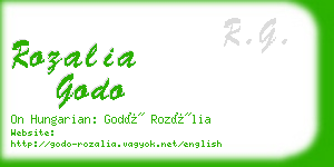 rozalia godo business card